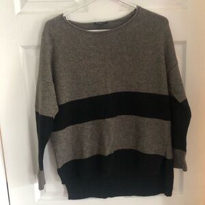 Eileen Fisher 50% yak 50% wool  boat neck sweater size M Asymmetrical Tu…